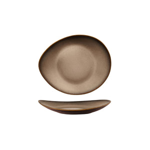 948218 Luzerne Rustic Sama Oval Coupe Plate Globe Importers Adelaide Hospitality Supplies