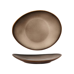 948222 Luzerne Rustic Sama Oval Coupe Plate Globe Importers Adelaide Hospitality Supplies