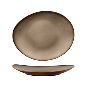 948229 Luzerne Rustic Sama Oval Coupe Plate Globe Importers Adelaide Hospitality Supplies