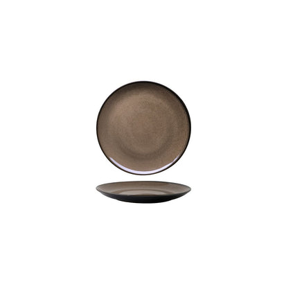 Rustic Chestnut Round Coupe Plate - Round Coupe Plate 165mm (48/ctn)