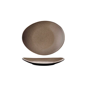 948531 Luzerne Rustic Chestnut Oval Coupe Plate Globe Importers Adelaide Hospitality Supplies