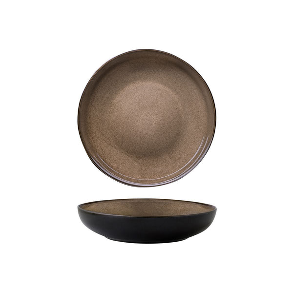 948552 Luzerne Rustic Chestnut Round Share Bowl Globe Importers Adelaide Hospitality Supplies