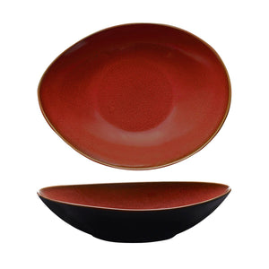 948877 Luzerne Rustic Crimson Oval Share Bowl Globe Importers Adelaide Hospitality Supplies