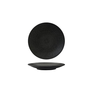 94906-BK Luzerne Zen Black Swirl Round Coupe Plate Globe Importers Adelaide Hospitality Supplies