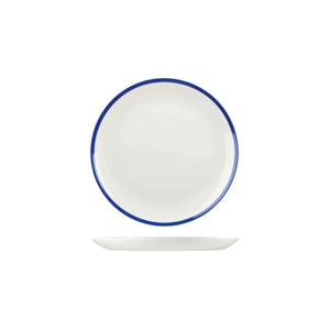 9955116 Churchill Retro Blue Round Coupe Plate Globe Importers Adelaide Hospitality Supplies