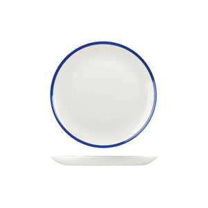 9955122 Churchill Retro Blue Round Coupe Plate Globe Importers Adelaide Hospitality Supplies