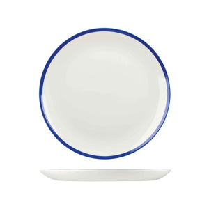 9955126 Churchill Retro Blue Round Coupe Plate Globe Importers Adelaide Hospitality Supplies