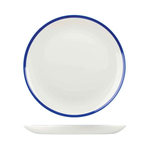 9955129 Churchill Retro Blue Round Coupe Plate Globe Importers Adelaide Hospitality Supplies