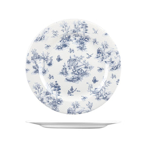 9971130 Churchill Vintage Prints Toile Prague Round Plate Wide Rim Globe Importers Adelaide Hospitality Supplies