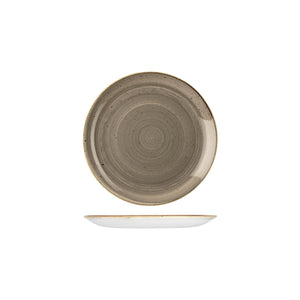 9975116-P Churchill Stonecast Peppercorn Grey Round Coupe Plate Globe Importers Adelaide Hospitality Supplies