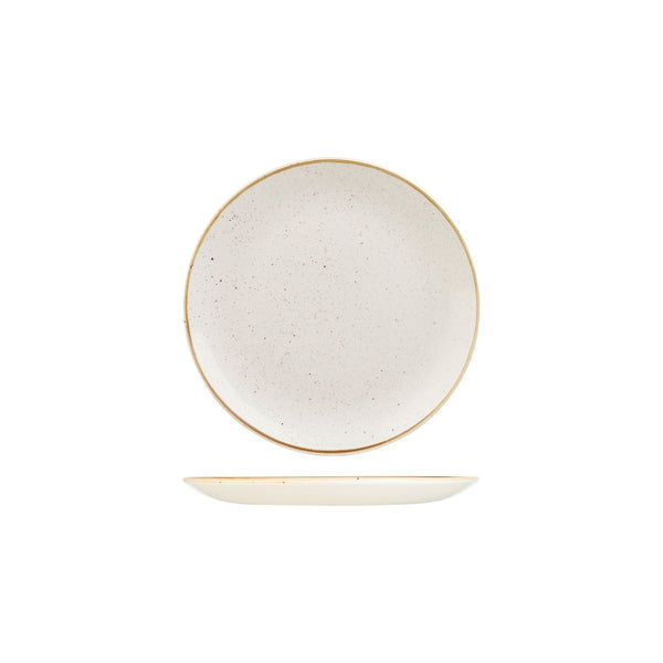 9975116-W Stonecast Barley White Round Coupe Plate Globe Importers Adelaide Hospitality Supplies