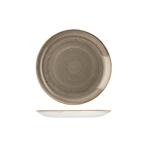 9975122-P Churchill Stonecast Peppercorn Grey Round Coupe Plate Globe Importers Adelaide Hospitality Supplies