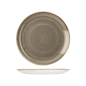 9975126-P Churchill Stonecast Peppercorn Grey Round Coupe Plate Globe Importers Adelaide Hospitality Supplies