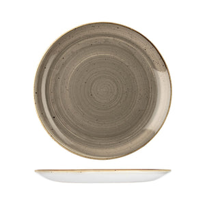 9975129-P Churchill Stonecast Peppercorn Grey Round Coupe Plate Globe Importers Adelaide Hospitality Supplies