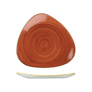 9975326-O Stonecast Spiced Orange Triangular Plate Globe Importers Adelaide Hospitality Supplies