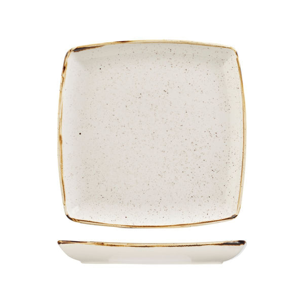 9975510-W Stonecast Barley White Deep Square Plate Globe Importers Adelaide Hospitality Supplies