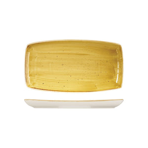 9975529-M Stonecast Mustard Seed Yellow Oblong Plate Globe Importers Adelaide Hospitality Supplies