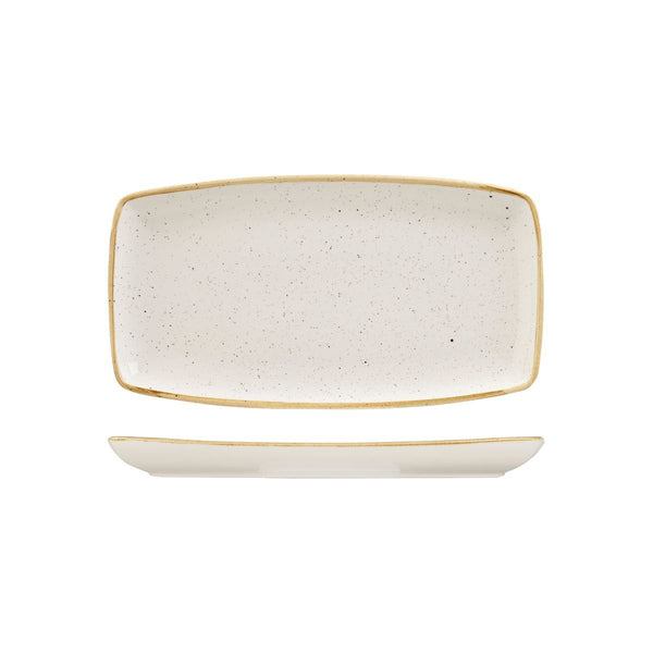 9975529-W Stonecast Barley White Oblong Plate Globe Importers Adelaide Hospitality Supplies