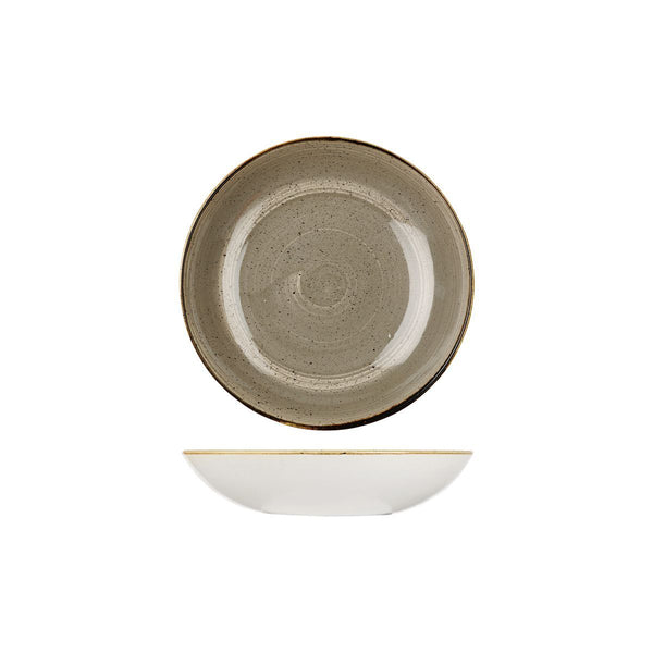 9975618-P Churchill Stonecast Peppercorn Grey Round Coupe Bowl Globe Importers Adelaide Hospitality Supplies