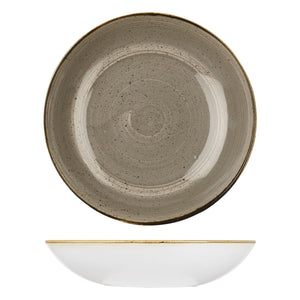 9975631-P Churchill Stonecast Peppercorn Grey Round Coupe Bowl Globe Importers Adelaide Hospitality Supplies