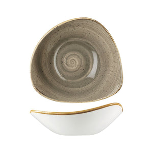 9975723-P Churchill Stonecast Peppercorn Grey Triangular Bowl Globe Importers Adelaide Hospitality Supplies