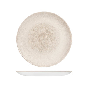 RAKU AGATE GREY ROUND COUPE PLATE
