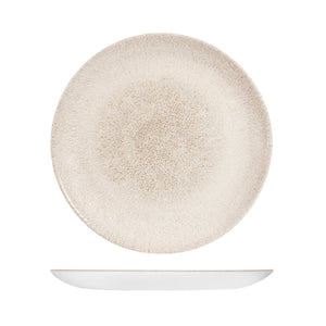 RAKU AGATE GREY ROUND COUPE PLATE