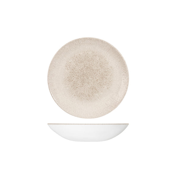 RAKU AGATE GREY ROUND COUPE BOWL