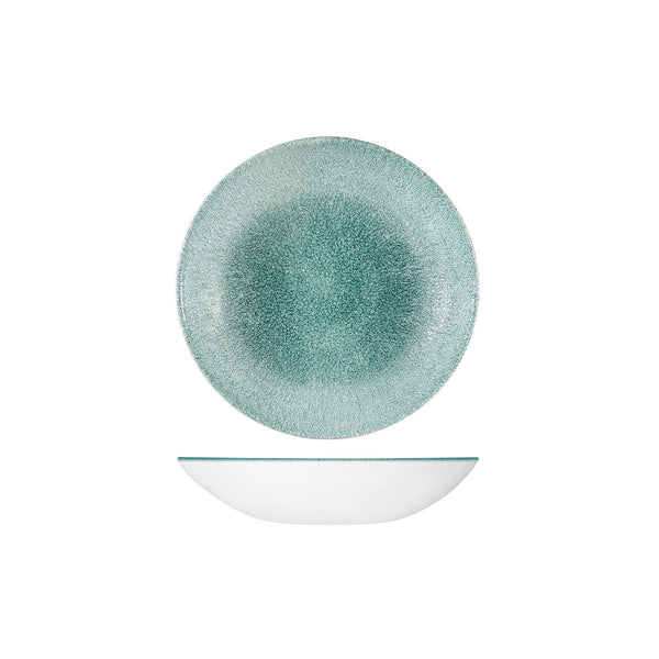 RAKU JADE GREEN ROUND COUPE BOWL