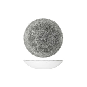 RAKU QUARTZ BLACK ROUND COUPE BOWL