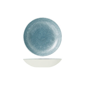 RAKU TOPAZ BLUE ROUND COUPE BOWL