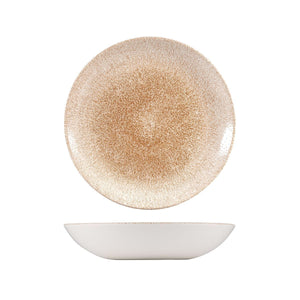RAKU GARNET ORANGE ROUND COUPE BOWL