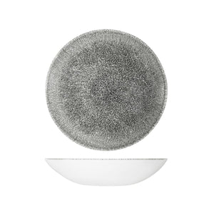 RAKU QUARTZ BLACK ROUND COUPE BOWL