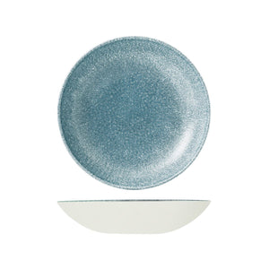 RAKU TOPAZ BLUE ROUND COUPE BOWL