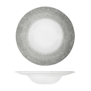 RAKU QUARTZ BLACK ROUND WIDE RIM BOWL