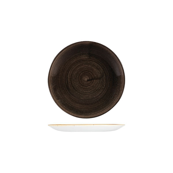 PATINA IRON BLACK ROUND COUPE PLATE