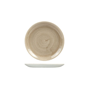 PATINA TAUPE ROUND COUPE PLATE