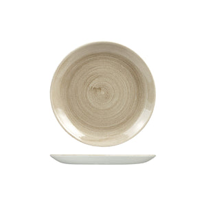 PATINA TAUPE ROUND COUPE PLATE