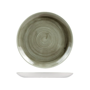 9978126-G Stonecast Patina Burnished Green Round Coupe Plate Globe Importers Adelaide Hospitality Supplies