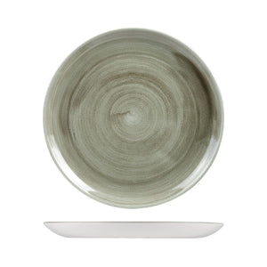 9978129-G Stonecast Patina Burnished Green Round Coupe Plate Globe Importers Adelaide Hospitality Supplies