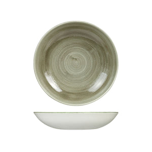 9978225-G Stonecast Patina Burnished Green Round Coupe Bowl Globe Importers Adelaide Hospitality Supplies