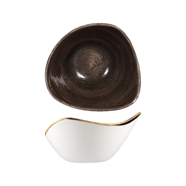 PATINA IRON BLACK TRIANGULAR BOWL