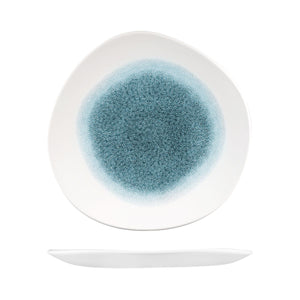 RAKU TOPAZ BLUE ROUND ORGANIC PLATE
