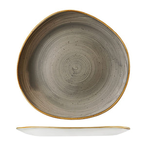 9979128-P Churchill Stonecast Peppercorn Grey Round Organic Plate Globe Importers Adelaide Hospitality Supplies