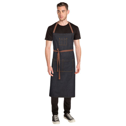 Chef Works Memphis Chefs Bib Apron Black - 1020x990mm