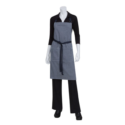 Chef Works Portland Bib Apron Indigo Blue - 860x760mm