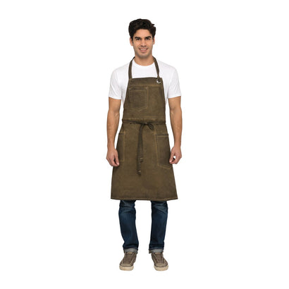 Chef Works Dorset Bib Apron Golden Brown - 860x760mm