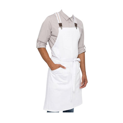 Urban Collection Berkeley White Bib Apron - Bib Apron White 760x860mm