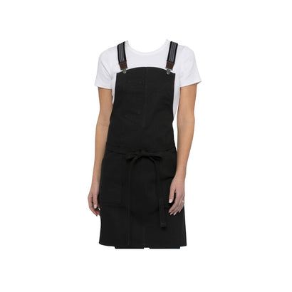 Urban Collection Berkeley Jet Black Petite Bib Apron - Petite Bib Apron Jet Black 730x730mm