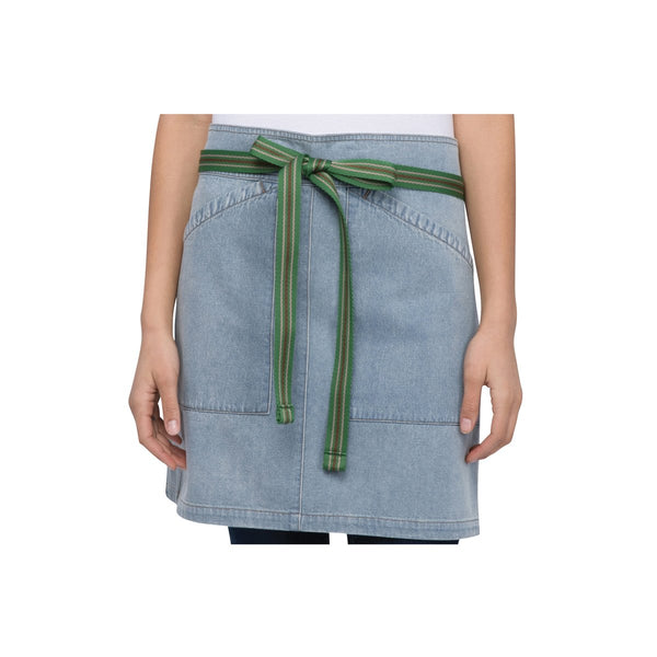 AHS01-MDB Chef Works Urban Collection Berkeley Medium Blue Half Apron 710 x 460mm Globe Importers
